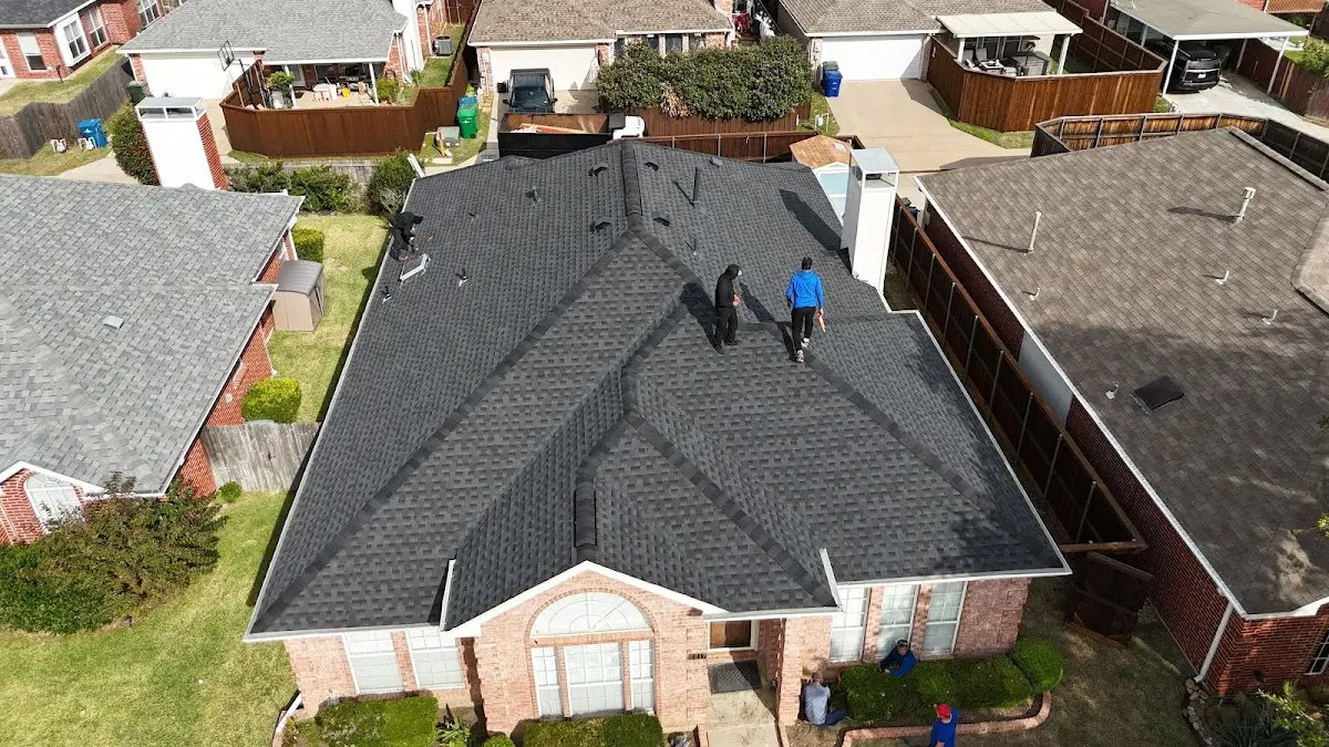 Slate & Tile Roof Repair work in progress on a Airway Heights property